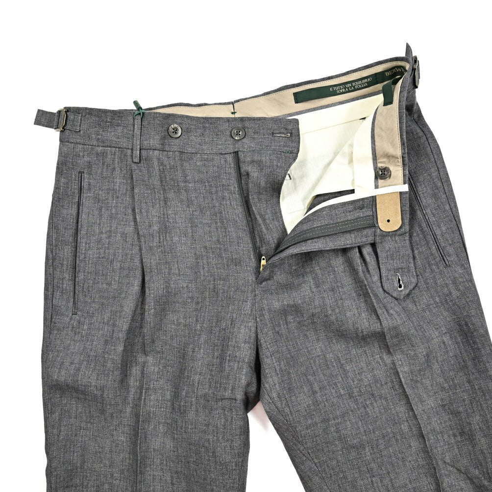Pre SUMMER SALE|BERWICH RETRO リネン100% ワンタックスラックス|422145 - 46|GUARDAROBA MILANO OFFICIAL STORE