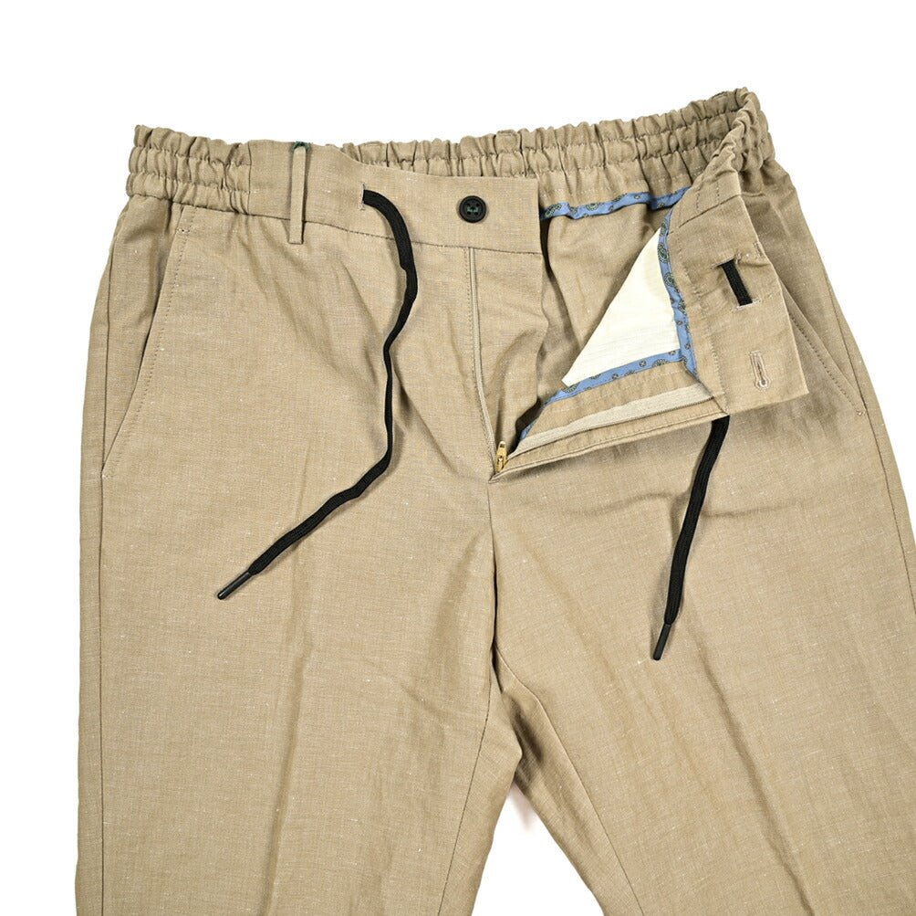 Pre SUMMER SALE|BERWICH SPIAGGIA コットンリネン ノータックイージースラックス|422233 - 50|GUARDAROBA MILANO OFFICIAL STORE