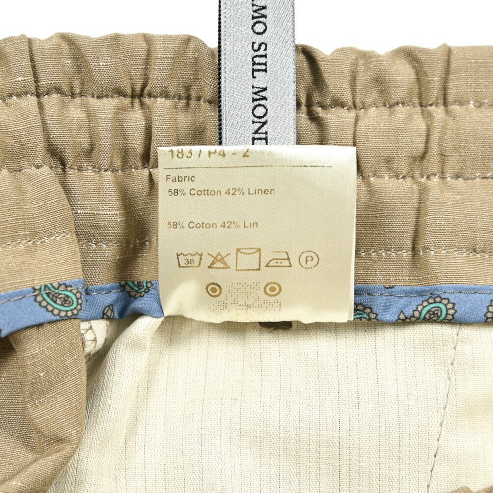 Pre SUMMER SALE|BERWICH SPIAGGIA コットンリネン ノータックイージースラックス|422233 - 50|GUARDAROBA MILANO OFFICIAL STORE
