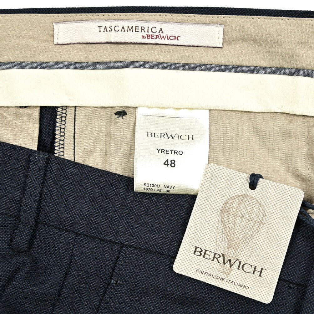 Pre SUMMER SALE|BERWICH Y RETRO コットン100% ノータックスラックス / TASCAMERICA|421790 - 46|GUARDAROBA MILANO OFFICIAL STORE