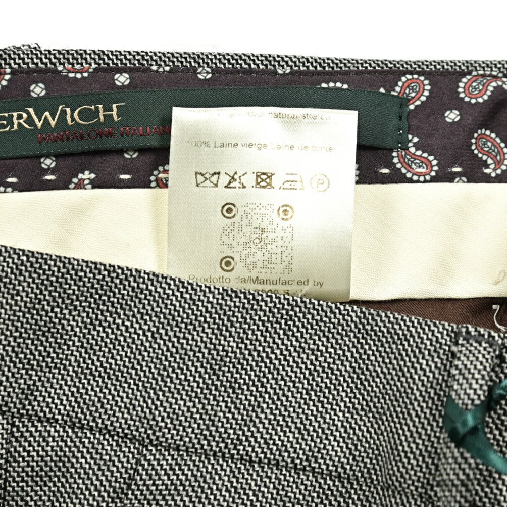 SALE|BERWICH MORELLO ヴァージンウール100% シャークスキンワンタックスラックス|413389 - 46|GUARDAROBA MILANO OFFICIAL STORE