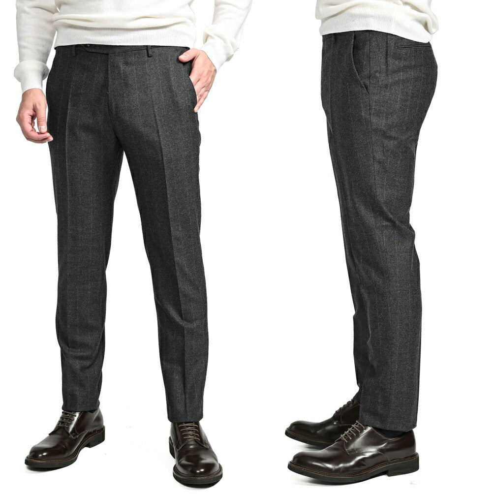SALE|BERWICH MORELLO ウールフランネル ノータックスラックス|413285|GUARDAROBA MILANO OFFICIAL STORE