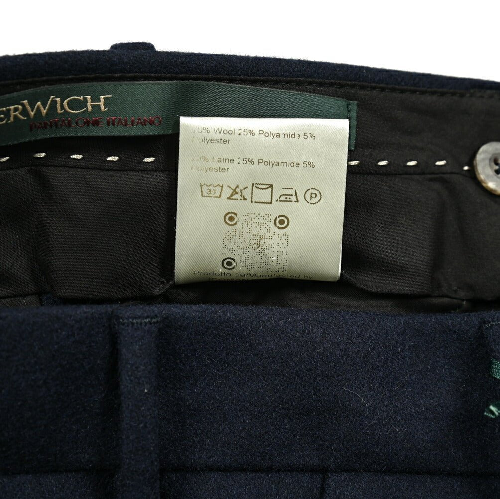 SALE|BERWICH MORELLO ウールフランネル ノータックスラックス|413325|GUARDAROBA MILANO OFFICIAL STORE