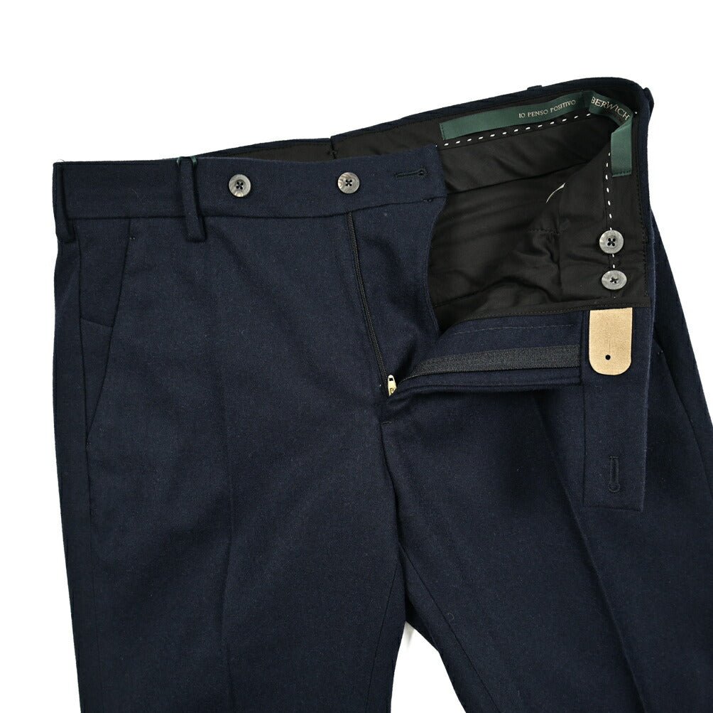 SALE|BERWICH MORELLO ウールフランネル ノータックスラックス|413325|GUARDAROBA MILANO OFFICIAL STORE