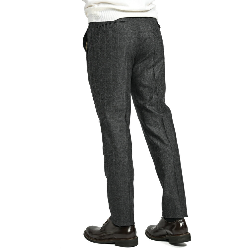 SALE|BERWICH MORELLO ウールフランネル ノータックスラックス|413285|GUARDAROBA MILANO OFFICIAL STORE
