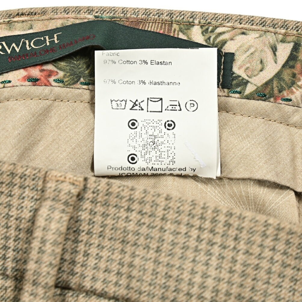 SALE|BERWICH MORELLO ストレッチコットン ノータックチノスラックス|413048 - 46|GUARDAROBA MILANO OFFICIAL STORE