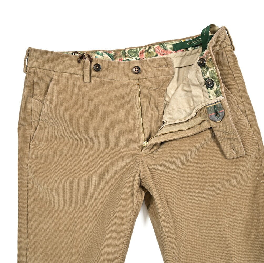 SALE|BERWICH MORELLO ストレッチコットン コーデュロイノータックスラックス|413419 - 48|GUARDAROBA MILANO OFFICIAL STORE