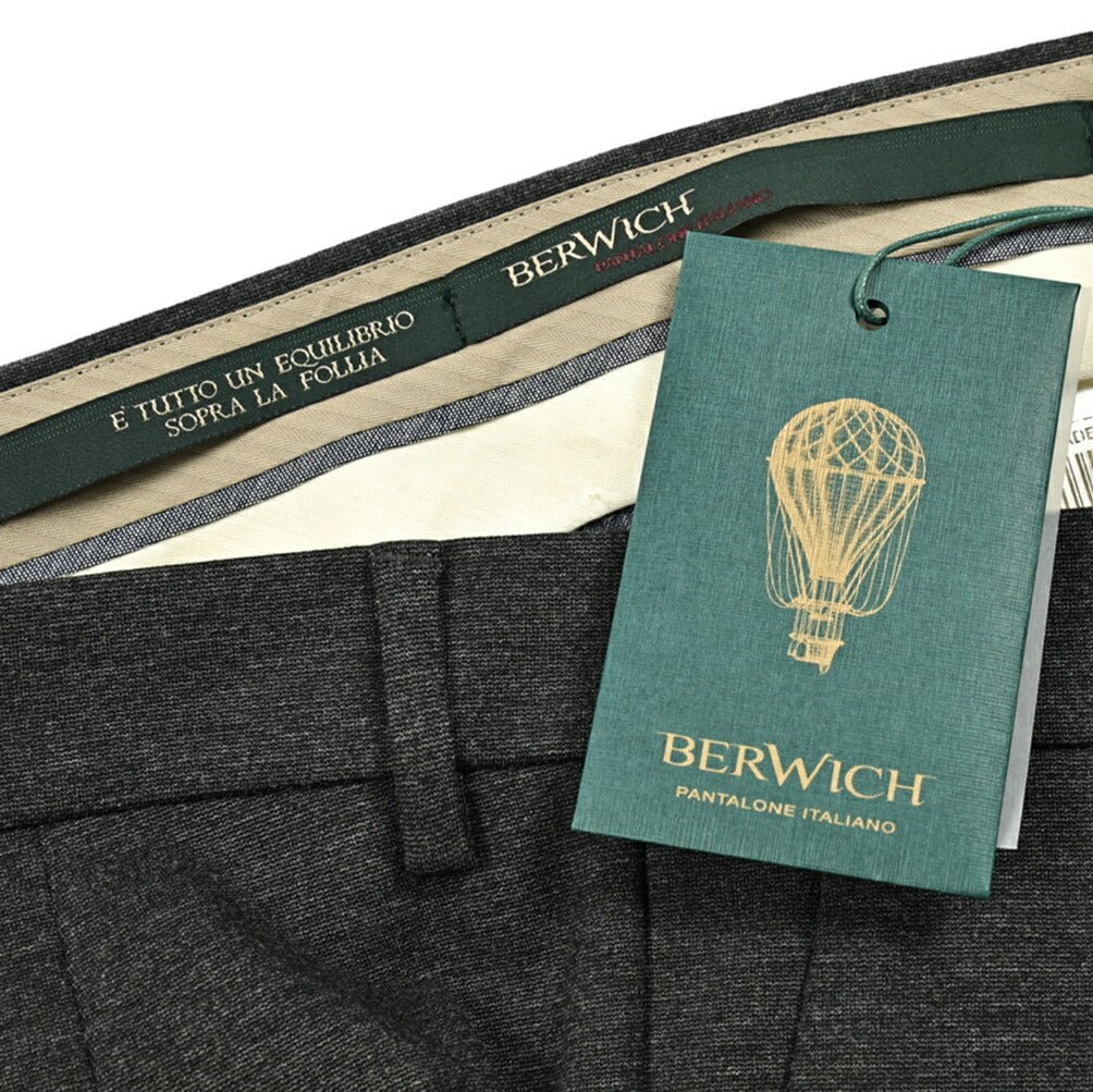 SALE|BERWICH MORELLO ストレッチジャージー ワンタックスラックス|413298 - 50|GUARDAROBA MILANO OFFICIAL STORE
