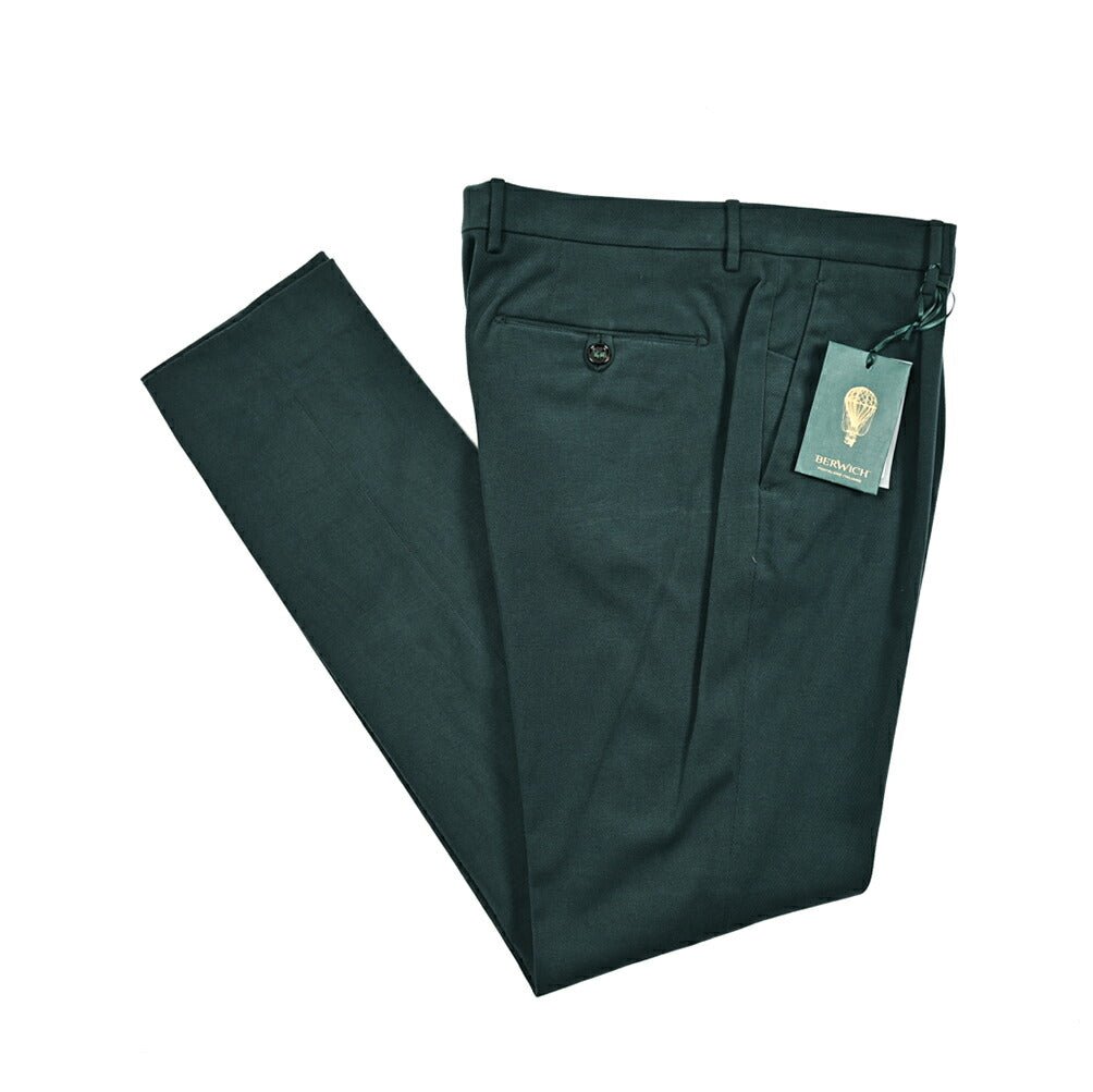 PRE WINTER SALE対象|BERWICH MORELLO ストレッチコットン 微起毛ワンタックチノスラックス|GUARDAROBA MILANO OFFICIAL STORE