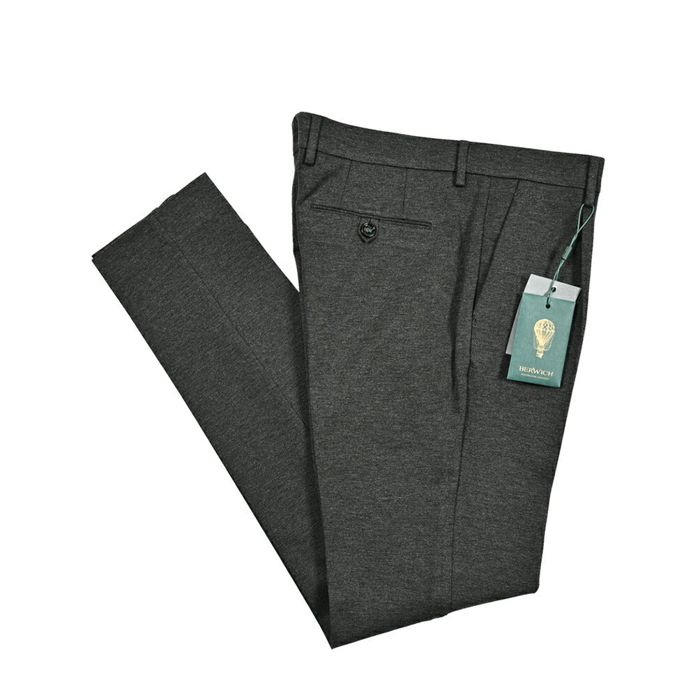 SALE|BERWICH MORELLO ストレッチジャージー ワンタックスラックス|413298 - 50|GUARDAROBA MILANO OFFICIAL STORE