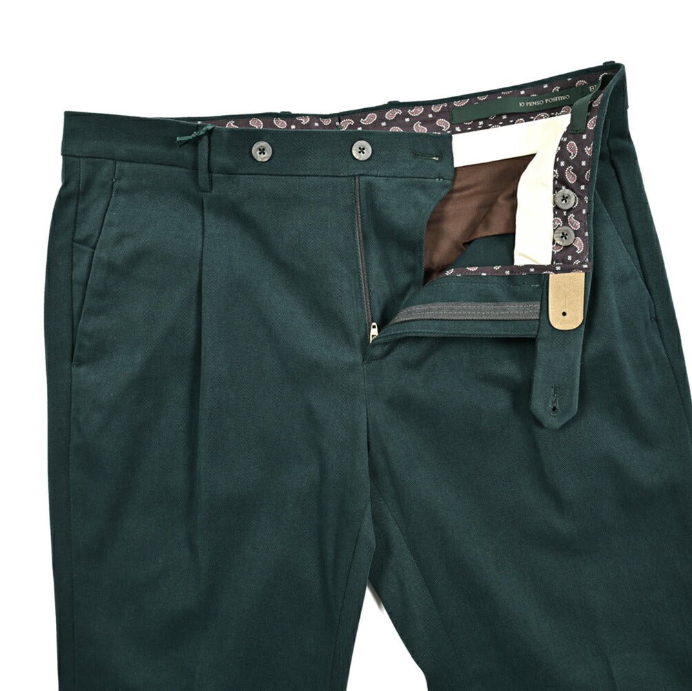 PRE WINTER SALE対象|BERWICH MORELLO ストレッチコットン 微起毛ワンタックチノスラックス|GUARDAROBA MILANO OFFICIAL STORE
