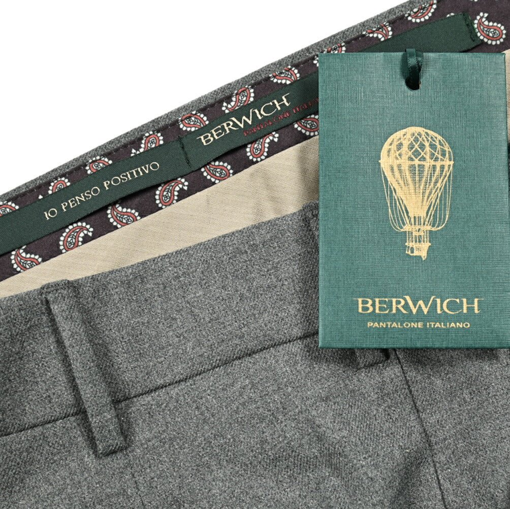 SALE|BERWICH MORELLO ストレッチコットン ノータックスラックス|413363 - 46|GUARDAROBA MILANO OFFICIAL STORE