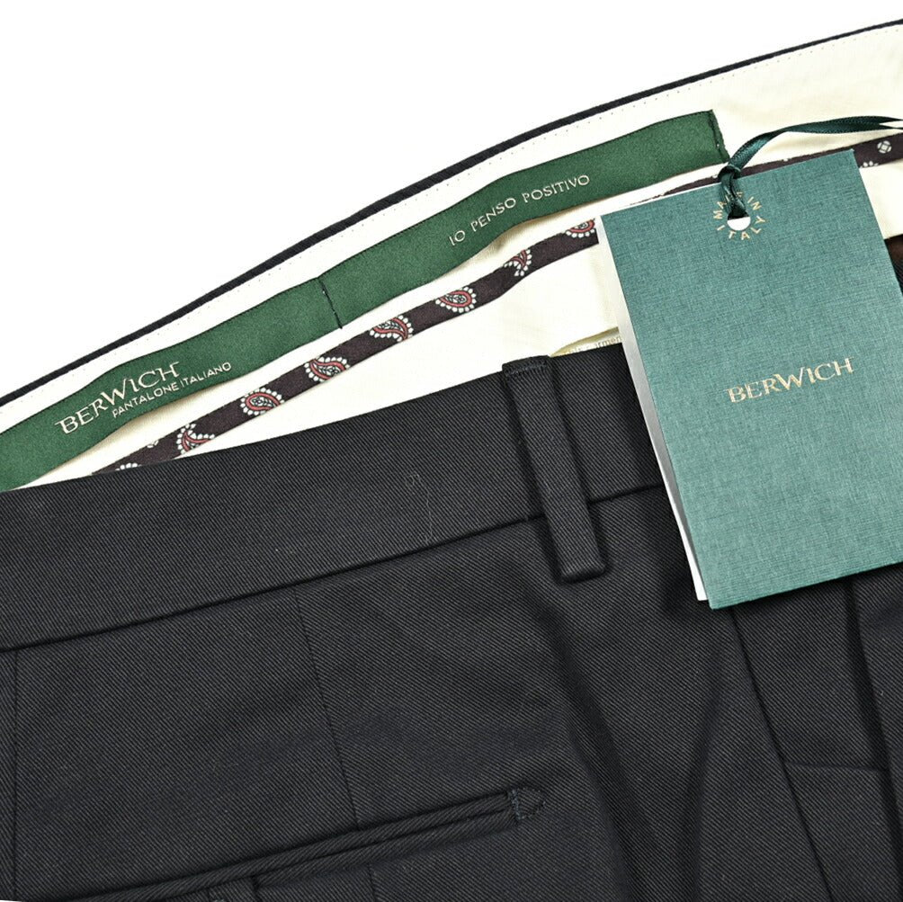 PRE WINTER SALE対象|BERWICH MORELLO ストレッチコットン ワンタックチノスラックス|GUARDAROBA MILANO OFFICIAL STORE