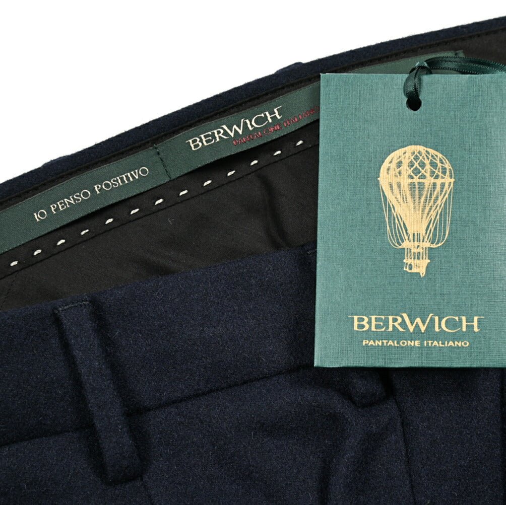 SALE|BERWICH MORELLO ウールフランネル ノータックスラックス|413325|GUARDAROBA MILANO OFFICIAL STORE