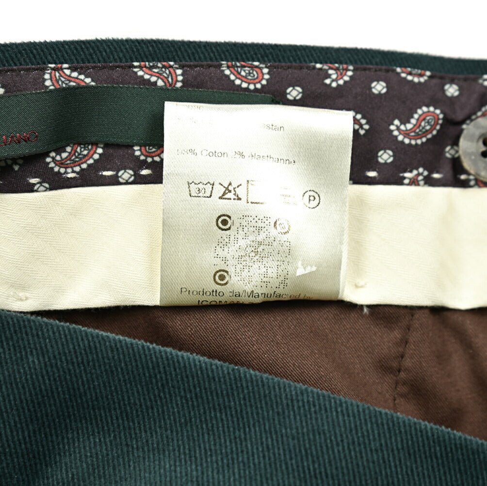 PRE WINTER SALE対象|BERWICH MORELLO ストレッチコットン 微起毛ワンタックチノスラックス|GUARDAROBA MILANO OFFICIAL STORE