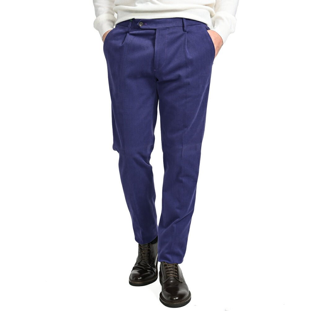 PRE WINTER SALE対象|BERWICH MORELLO ストレッチコットン ワンタックチノスラックス|GUARDAROBA MILANO OFFICIAL STORE