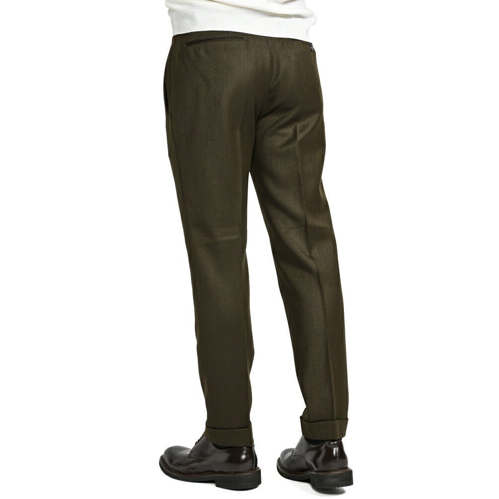SALE|BERWICH RETRO ストレッチコットン 微起毛ワンタックチノスラックス|413436 - 48|GUARDAROBA MILANO OFFICIAL STORE
