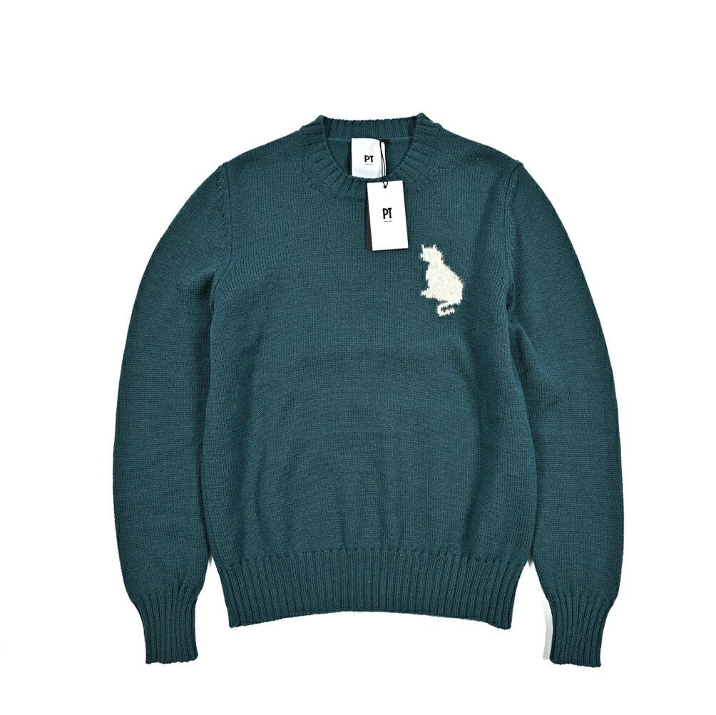 PT TORINO ヴァージンウール100% クルーネックミドルゲージニットセーター / PT01|GUARDAROBA MILANO OFFICIAL STORE
