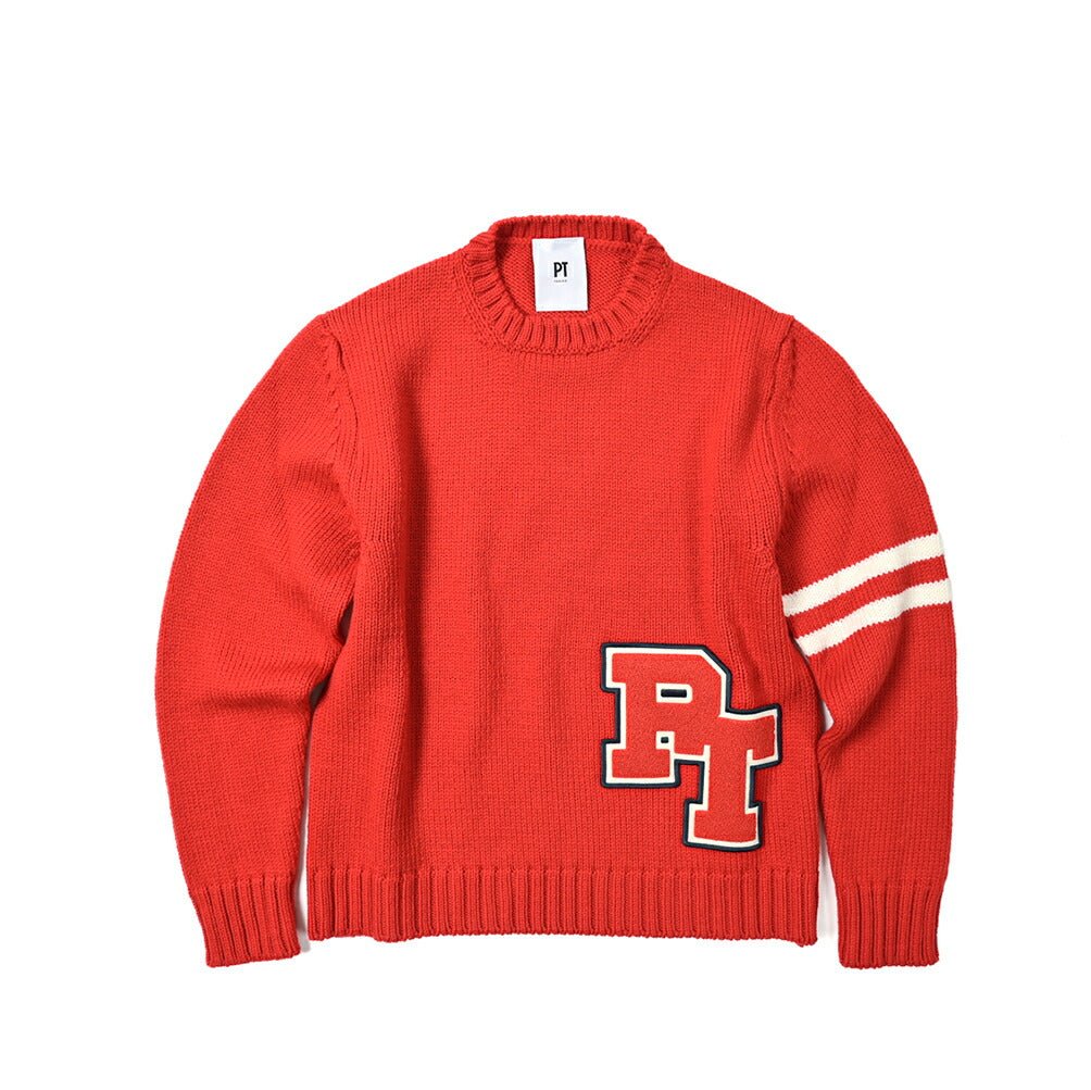 SALE|PT TORINO ヴァージンウール100% クルーネックミドルゲージニットセーター / PT01|397366 - 50|GUARDAROBA MILANO OFFICIAL STORE