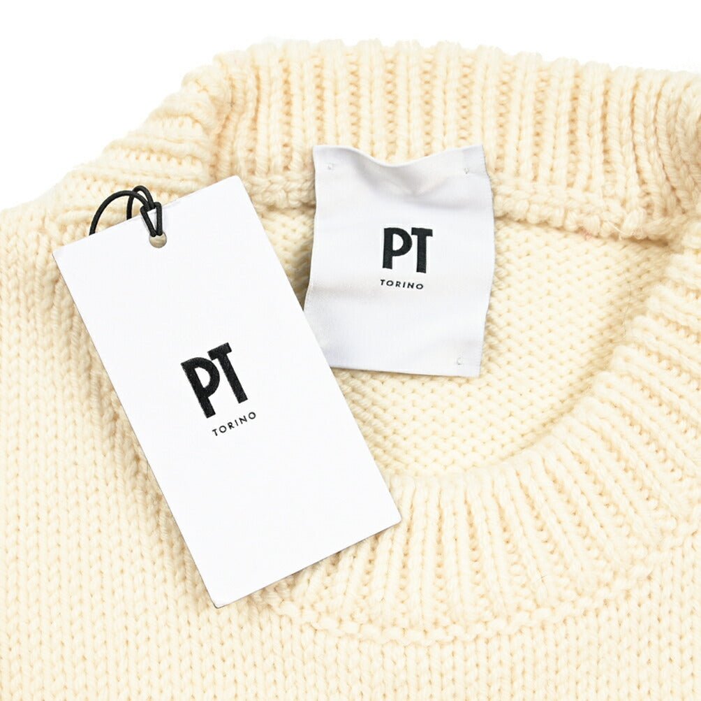 PT TORINO ヴァージンウール100% クルーネックミドルゲージニットセーター / PT01|GUARDAROBA MILANO OFFICIAL STORE