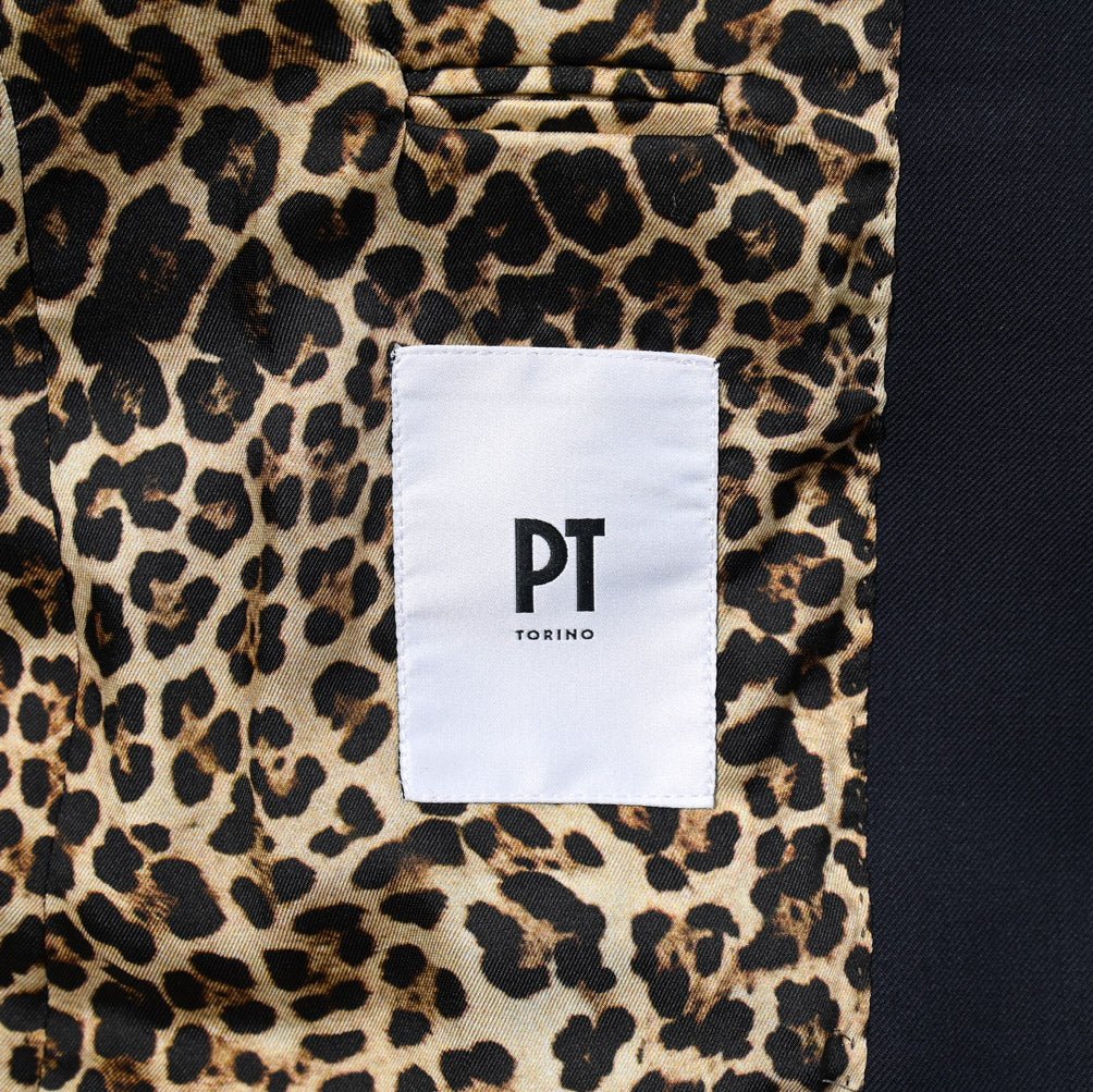 PT TORINO ウールモヘア 2Bシングルテーラードジャケット(レオパード柄裏地) / PT01|397470 - A - 46|GUARDAROBA MILANO OFFICIAL STORE
