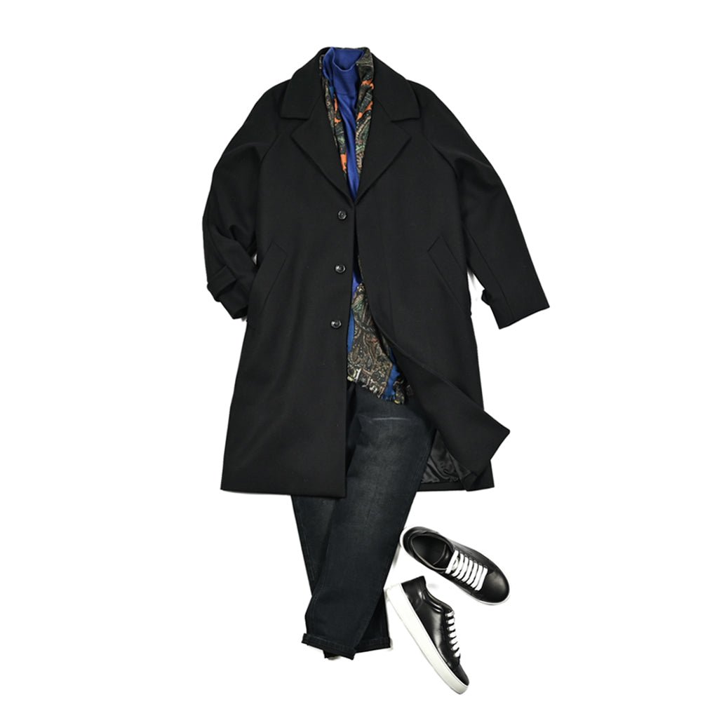 SALE|PT TORINO ヴァージンウールナイロン 3Bシングルチェスターコート / PT01|397495 - 44|GUARDAROBA MILANO OFFICIAL STORE