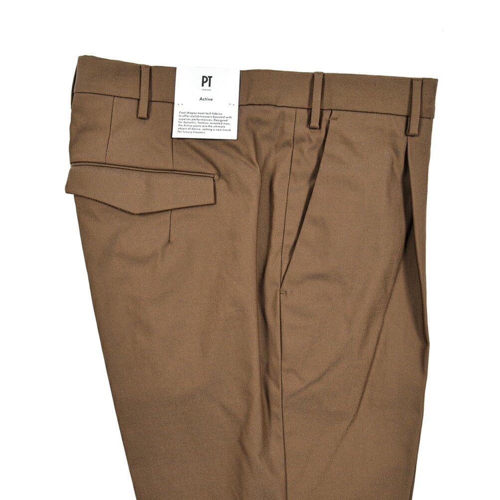 PT TORINO ACTIVE MASTER FIT ストレッチコットンナイロンチノ ワンタックスラックス / PT01|GUARDAROBA MILANO OFFICIAL STORE