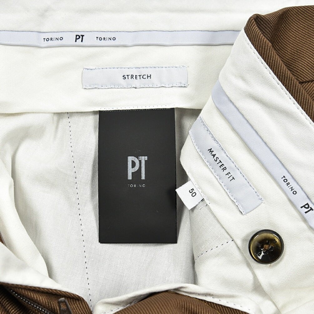 SALE|PT TORINO ACTIVE MASTER FIT ストレッチコットンナイロンチノ ワンタックスラックス / PT01|410670 - 48|GUARDAROBA MILANO OFFICIAL STORE