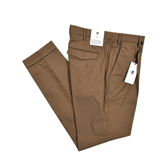 SALE|PT TORINO ACTIVE MASTER FIT ストレッチコットンナイロンチノ ワンタックスラックス / PT01|410670 - 48|GUARDAROBA MILANO OFFICIAL STORE