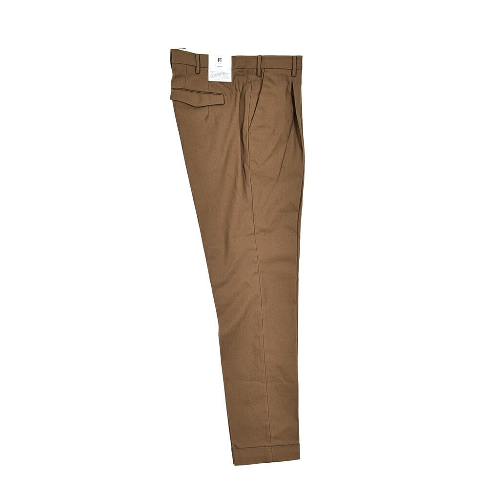 SALE|PT TORINO ACTIVE MASTER FIT ストレッチコットンナイロンチノ ワンタックスラックス / PT01|410670 - 48|GUARDAROBA MILANO OFFICIAL STORE