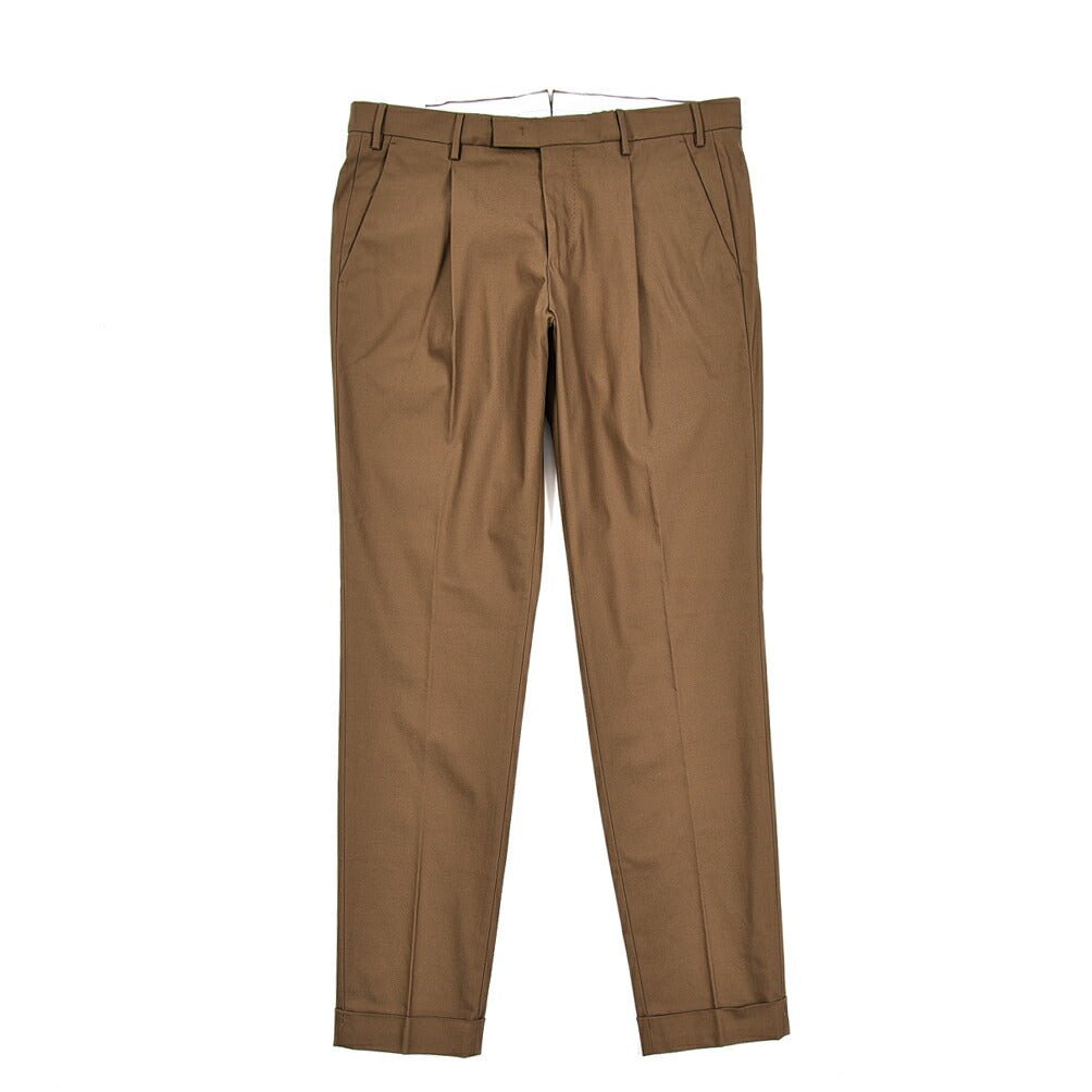 SALE|PT TORINO ACTIVE MASTER FIT ストレッチコットンナイロンチノ ワンタックスラックス / PT01|410670 - 48|GUARDAROBA MILANO OFFICIAL STORE
