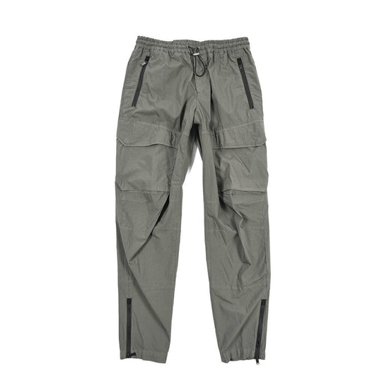 PT TORINO Active "THETA" ナイロン混コットン イージーカーゴパンツ / 裾ジップ カーキグリーン 46 | GUARDAROBA MILANO OFFICIAL STORE