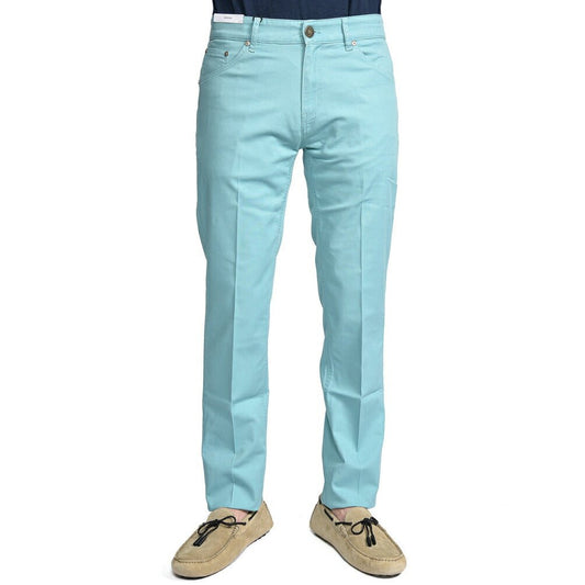 PT TORINO DENIM "REGGAE" リヨセル混コットンチノ ストレッチテーパードパンツ ライトグリーン 32 | GUARDAROBA MILANO OFFICIAL STORE