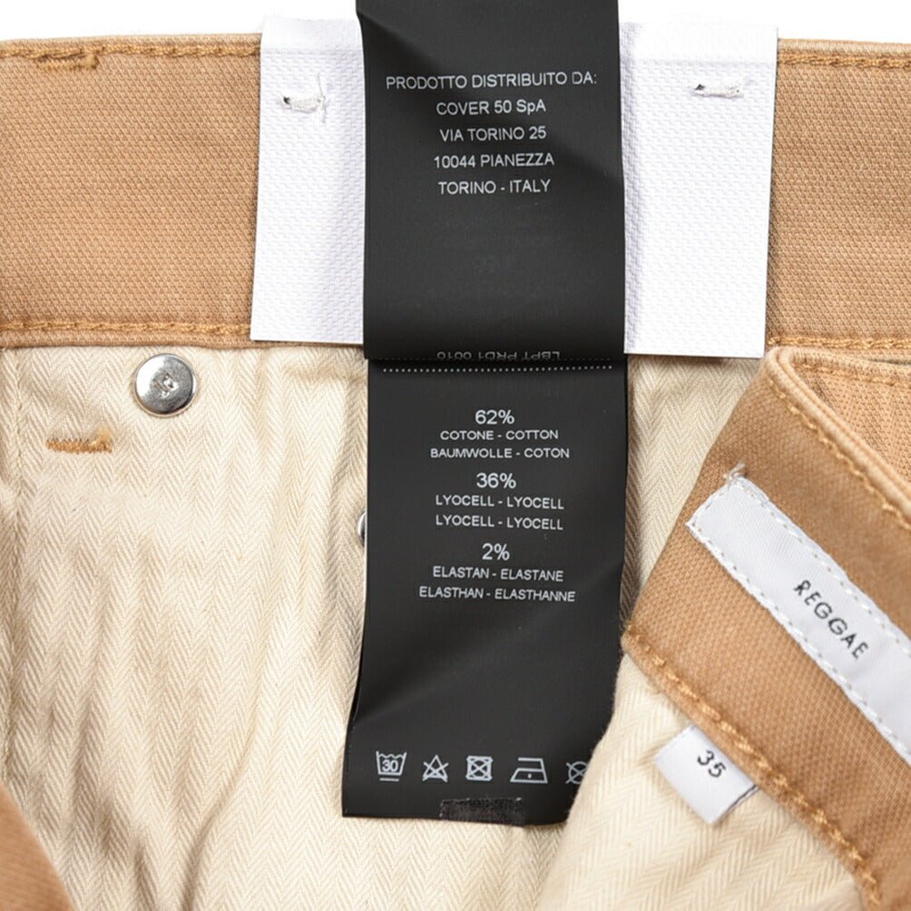 PT TORINO DENIM "REGGAE" リヨセル混コットンチノ ストレッチテーパードパンツ ライトブラウン 35 | GUARDAROBA MILANO OFFICIAL STORE