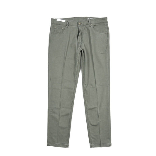 PT TORINO DENIM "REGGAE" リヨセル混コットンチノ ストレッチテーパードパンツ カーキグリーン 36 | GUARDAROBA MILANO OFFICIAL STORE