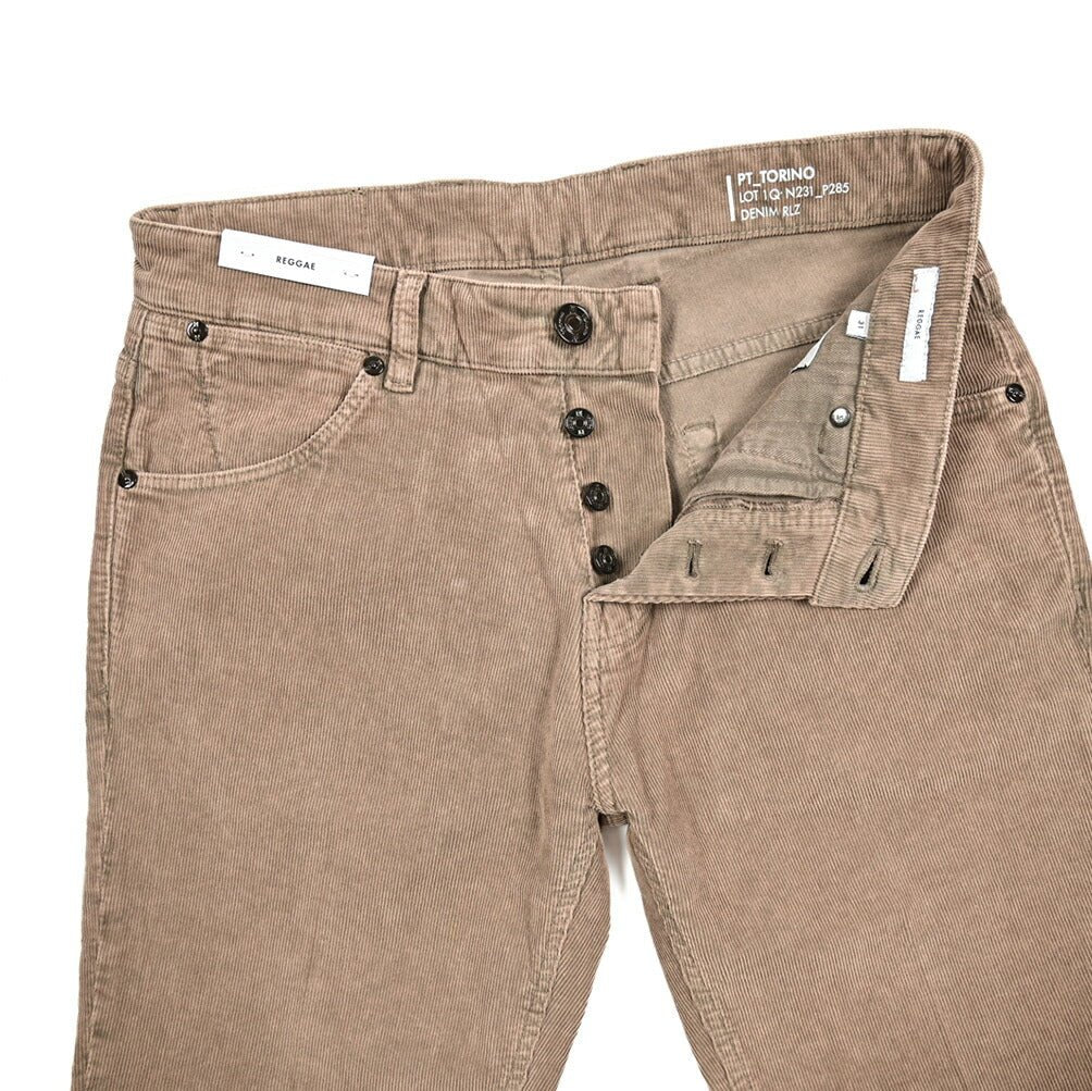 PT TORINO DENIM "REGGAE" ストレッチコットン 細畝コーデュロイ5ポケットパンツ|415066|GUARDAROBA MILANO OFFICIAL STORE