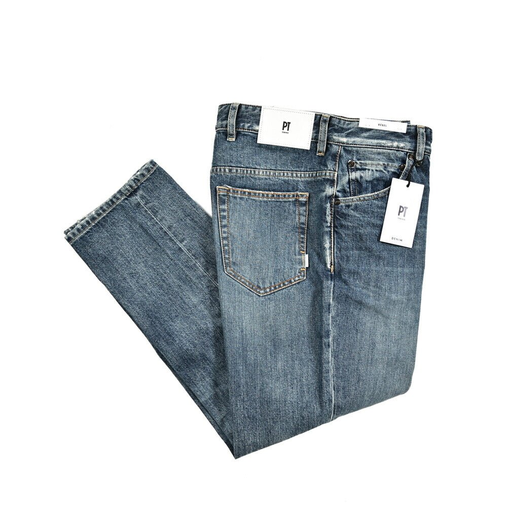 SALE|PT TORINO DENIM THE REBEL (RELUXED FIT) コットン100%デニム ワイドジーンズ / PT05|417474|GUARDAROBA MILANO OFFICIAL STORE