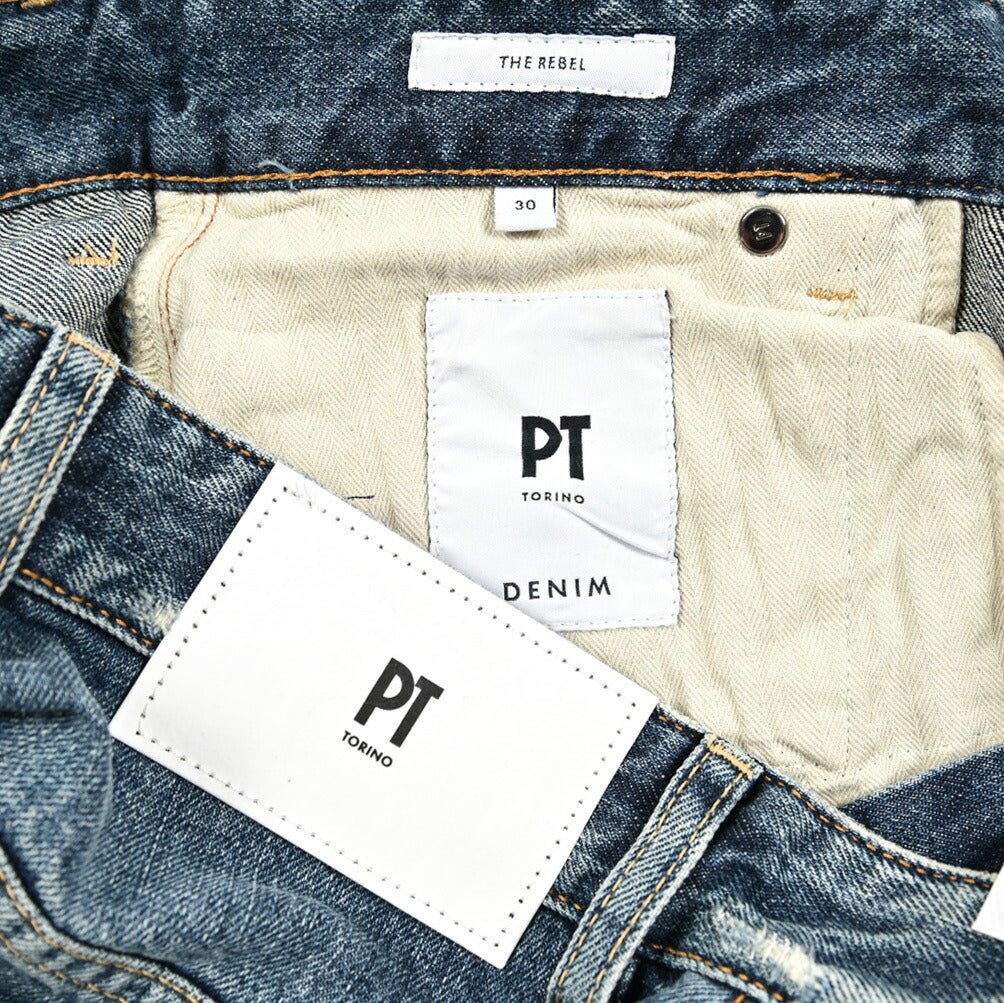 SALE|PT TORINO DENIM THE REBEL (RELUXED FIT) コットン100%デニム ワイドジーンズ / PT05|417474|GUARDAROBA MILANO OFFICIAL STORE