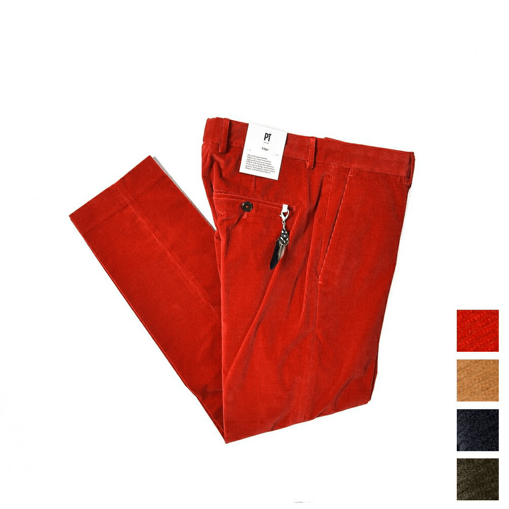 SALE|PT TORINO EDGE DIECI ストレッチコットンコーデュロイ ノータックスラックス / PT01|389767 - A - 46|GUARDAROBA MILANO OFFICIAL STORE