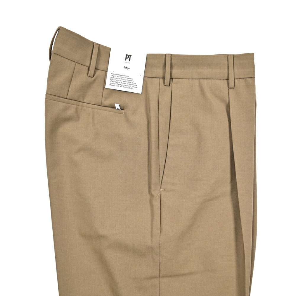 PT TORINO Edge "QUINDICI" ストレッチウール ワンタックワイドスラックス|423208 - 48|GUARDAROBA MILANO OFFICIAL STORE
