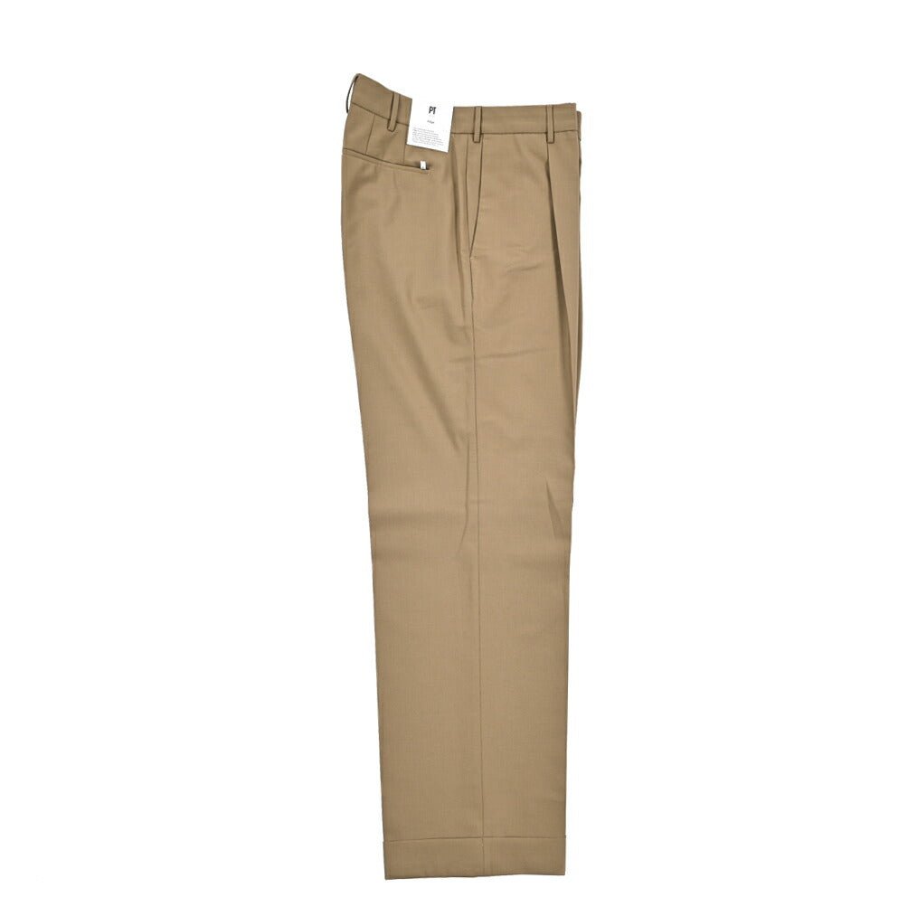 PT TORINO Edge "QUINDICI" ストレッチウール ワンタックワイドスラックス|423208 - 48|GUARDAROBA MILANO OFFICIAL STORE