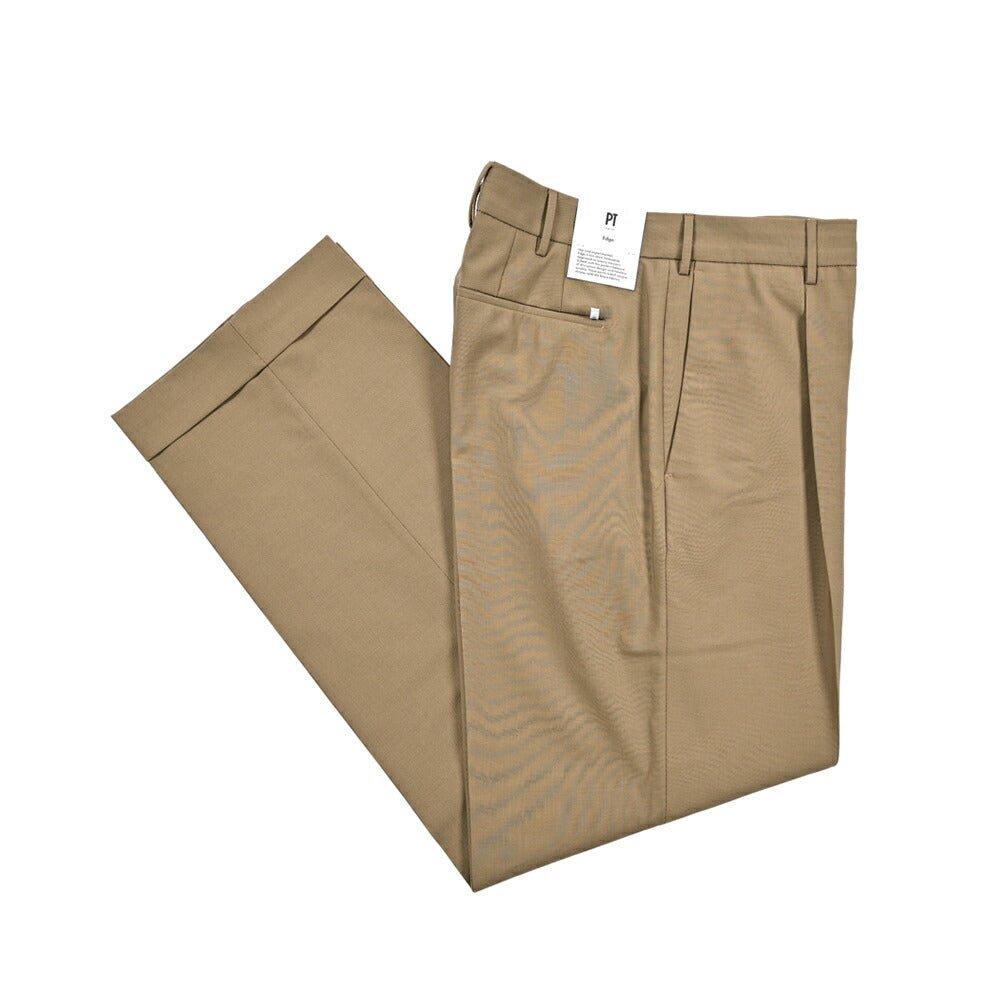 PT TORINO Edge "QUINDICI" ストレッチウール ワンタックワイドスラックス|423208 - 48|GUARDAROBA MILANO OFFICIAL STORE