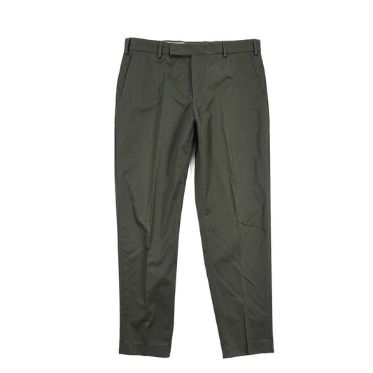 PT TORINO Edge "REBEL FIT" コットン100% ノータックテーパードパンツ / DELUXE COTTON カーキグリーン 48 | GUARDAROBA MILANO OFFICIAL STORE