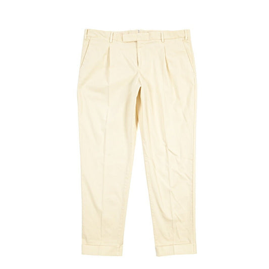PT TORINO Edge “REBEL FIT” ストレッチコットン ワンタックチノパンツ オフホワイト 54 | GUARDAROBA MILANO OFFICIAL STORE