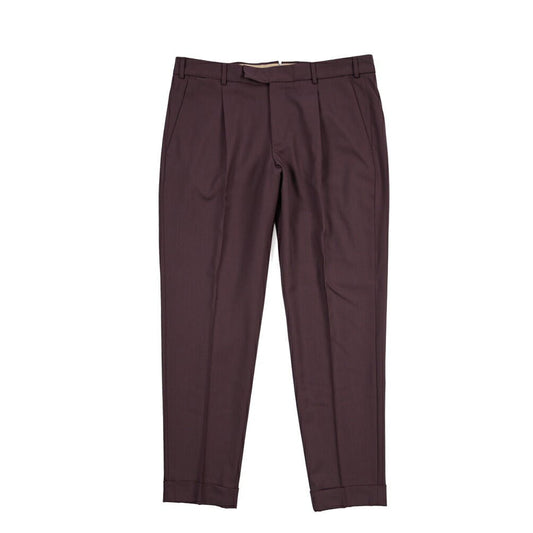 PT TORINO Edge “REBEL FIT” ストレッチウール ワンタックスラックス パープル 52 | GUARDAROBA MILANO OFFICIAL STORE