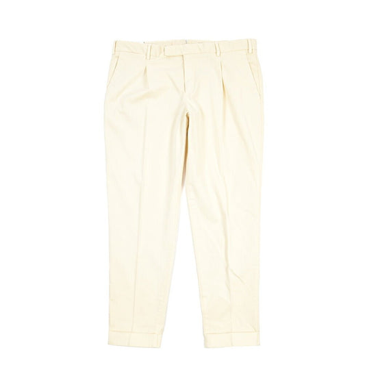 PT TORINO Edge “REBEL FIT” ストレッチコットン ワンタックパンツ オフホワイト 54 | GUARDAROBA MILANO OFFICIAL STORE