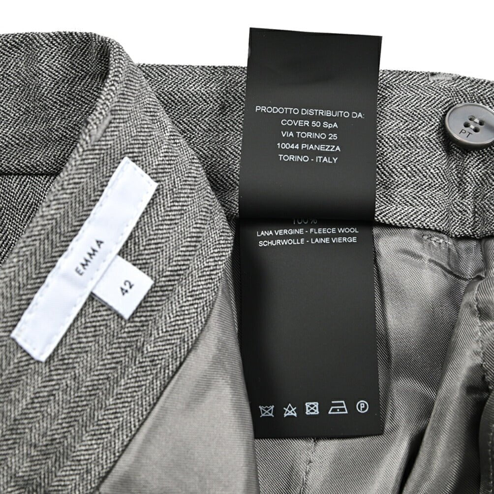 【レディース】PT TORINO EMMA ヴァージンウール100% ヘリンボーンパンツ|430886-40|GUARDAROBA MILANO OFFICIAL STORE