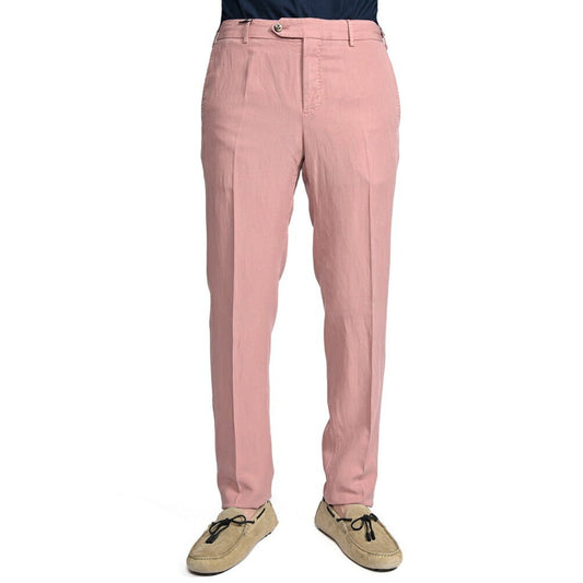 PT TORINO "SLIM FIT" リヨセル混 ノータックスリムパンツ ピンク 48 | GUARDAROBA MILANO OFFICIAL STORE