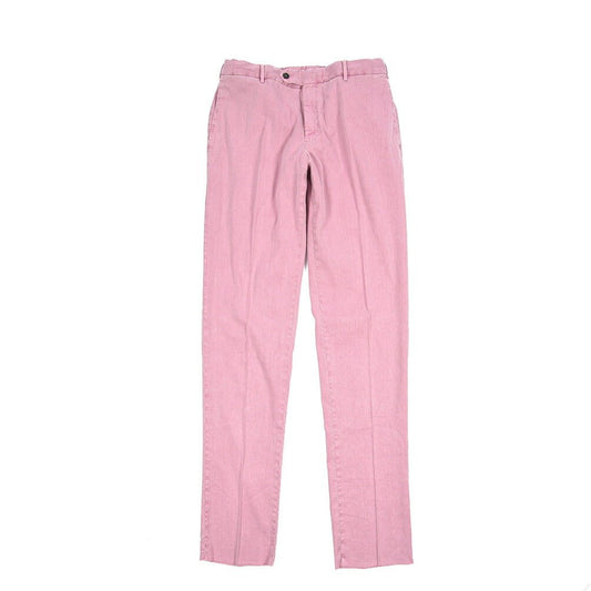 PT TORINO "SLIM FIT" リネン混 ドローコード付きノータックスリムパンツ ピンク 52 | GUARDAROBA MILANO OFFICIAL STORE