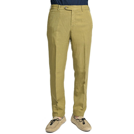PT TORINO "SLIM FIT" リヨセル混 ノータックスリムパンツ カーキグリーン 46 | GUARDAROBA MILANO OFFICIAL STORE